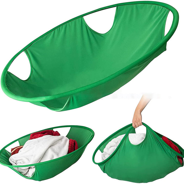 Green Portable Collapsible Laundry Storage Basket